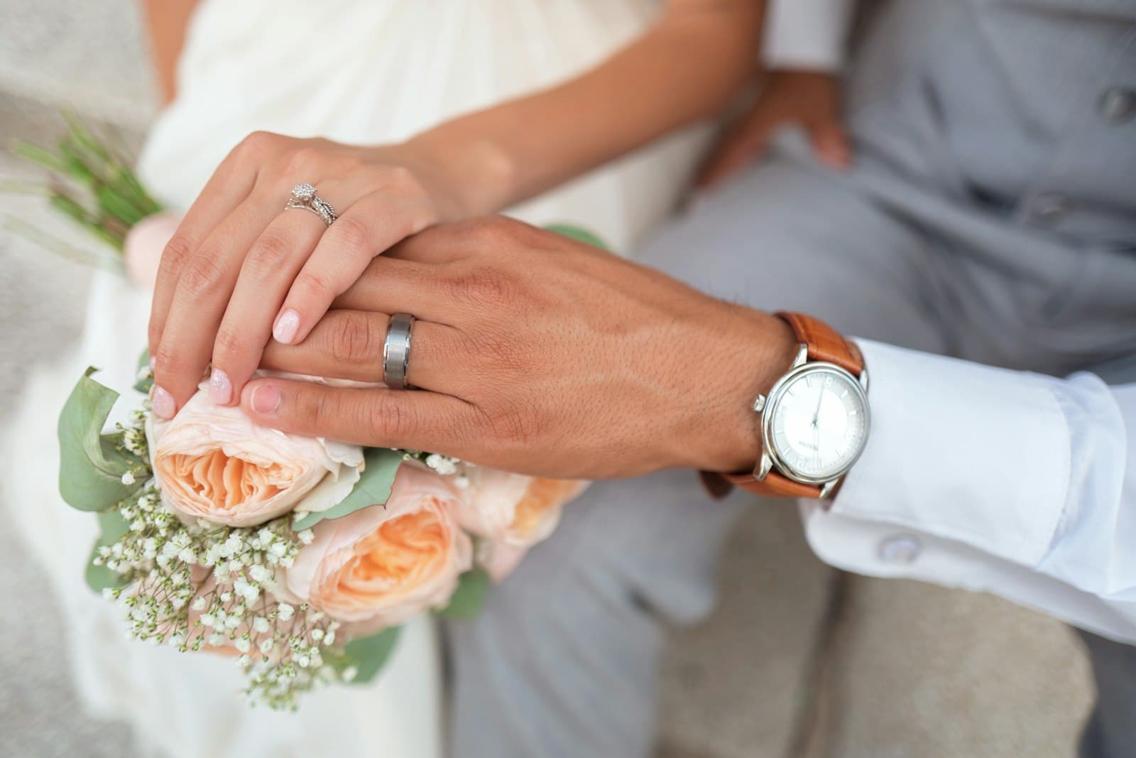 Bride holding a bouquet