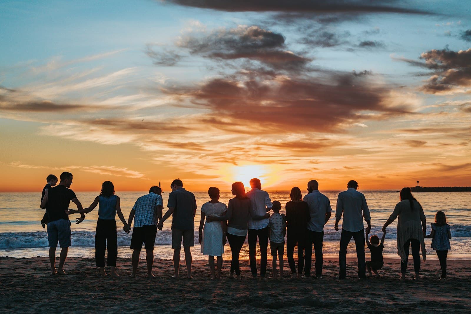 Family portrait outdoors